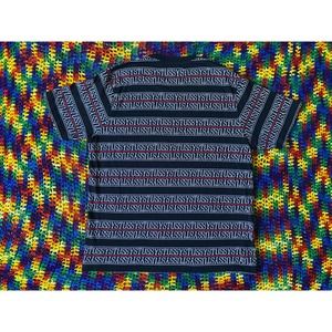 Y2K stussy all over print Spellout Sz L